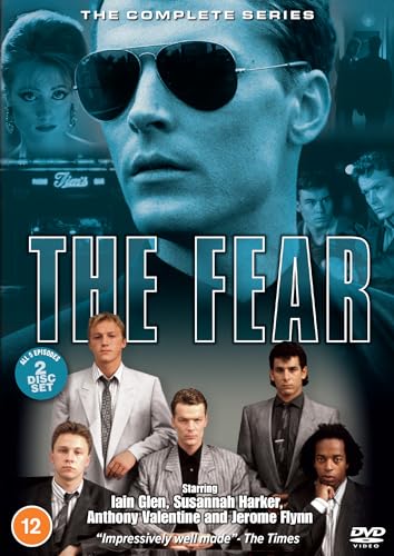 DVD cover for "The Fear" featuring actors in suits and sunglasses.