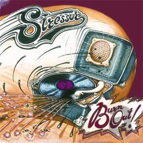 CD cover art: helmet with exposed electronics and “Burn Out!” text.