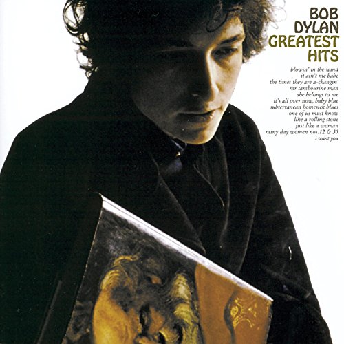 Bob Dylanās āGreatest Hitsā CD cover featuring a young Dylan in profile.