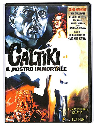 DVD cover for Italian horror film “Caltiki - Il Mostro Immortale” with cast names.