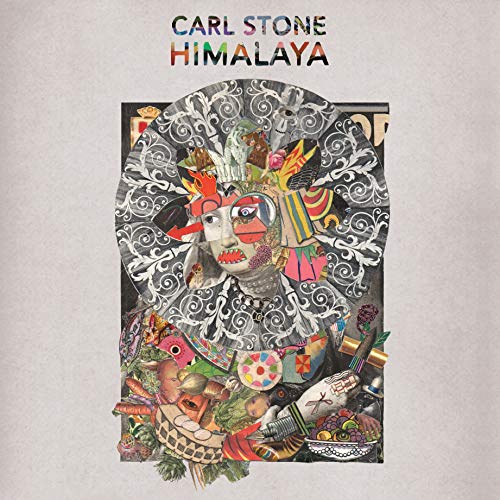 Vinyl record cover for Carl Stone’s “HIMALAYA” featuring collage art.