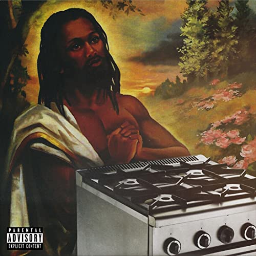 Album cover featuring Flee Lord with a surrealist, golden-toned background.