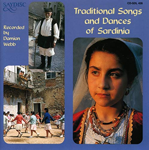 CD cover featuring portraits and scenes of traditional Sardinian people.