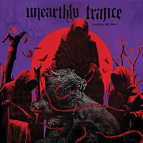 CD cover: hooded figure, wolf, and birds against a red and purple background.