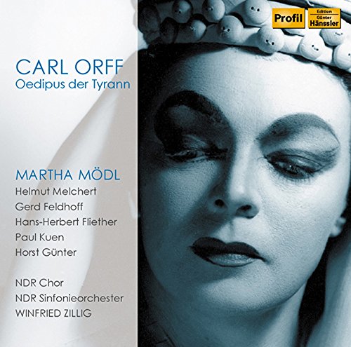 CD cover for Carl Orff’s *Oedipus der Tyrann* featuring Martha Mödl.