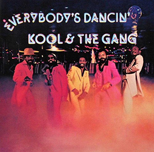 Kool & The Gang album cover, featuring the band in colorful suits.