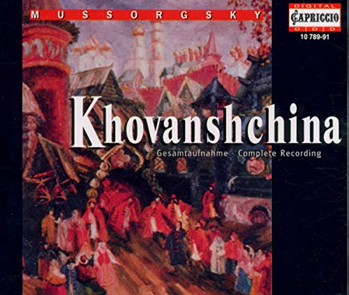 CD cover art featuring a painting of a crowd in a historic Russian town.