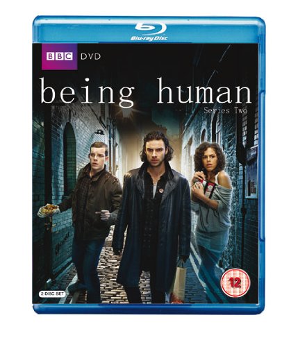 Being Human" Series 2 Blu-ray cover with three figures in a city alley.