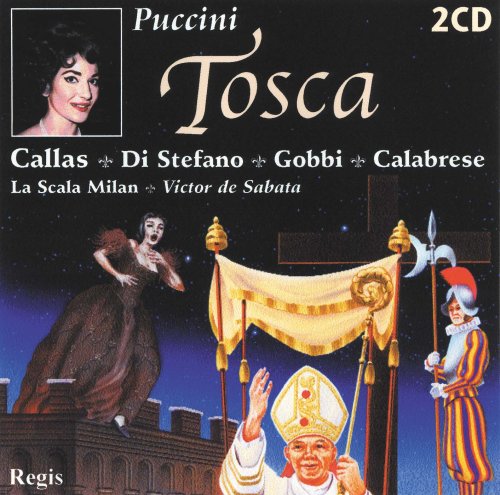 CD cover for Puccini’s *Tosca* featuring opera scene imagery and cast names.
