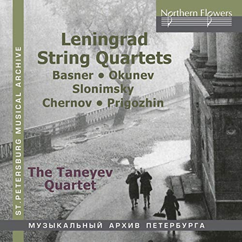CD cover for Taneyev String Quartet’s “Leningrad String Quartets” with figures.