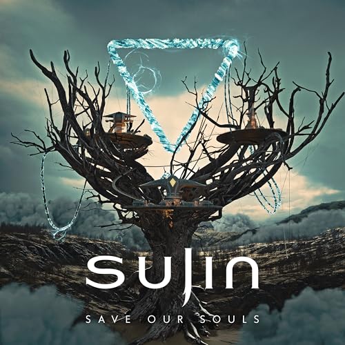 Album cover: surreal tree with glowing structures and the band name “Sujin”.