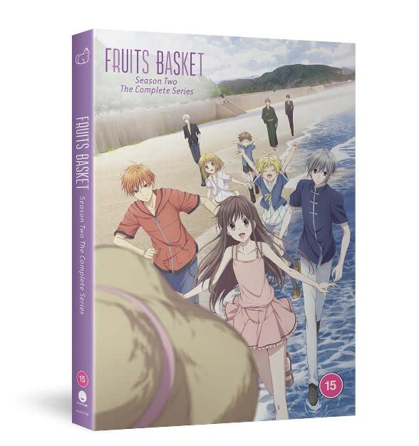 Fruits Basket" Season 2 DVD cover featuring anime characters on a beach.
