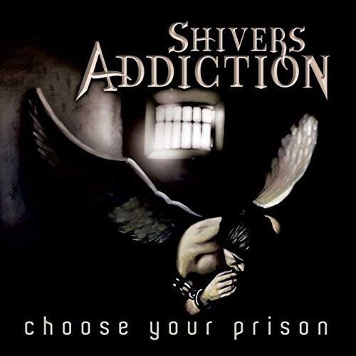 CD cover: figure with clipped wings, chained, before a prison window.
