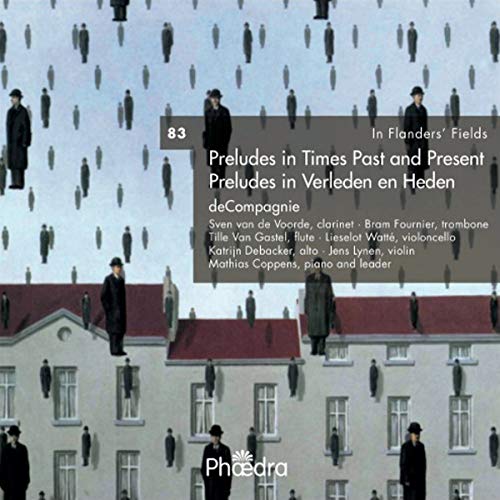 CD cover with silhouetted figures above a painted townscape.