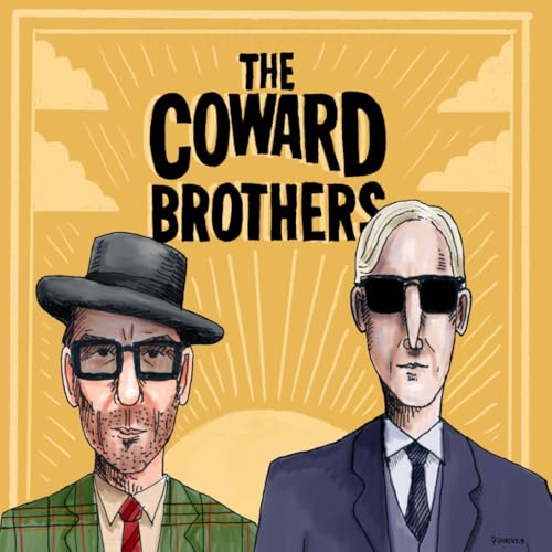 Album cover for The Coward Brothers, featuring illustrated portraits of two men.