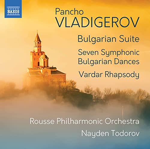 CD cover with a Bulgarian church tower in a misty landscape.