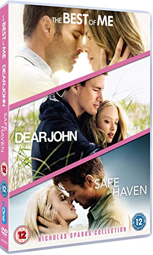 DVD cover featuring three romantic movie scenes from Nicholas Sparks films.