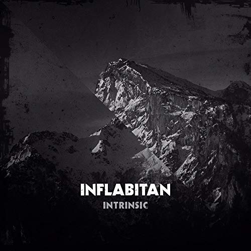 Dark album cover featuring a stark, rocky mountain landscape and text.