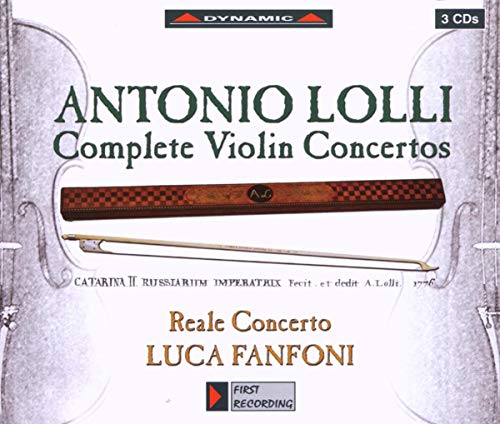 CD case for Antonio Lolli’s complete violin concertos, with violin image.