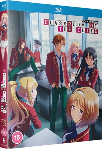 Classroom of the Elite Season 2 Blu-ray cover featuring anime characters in school uniforms.