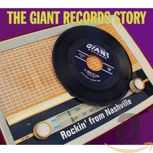 CD cover for "The Giant Records Story" featuring a vintage radio and record.