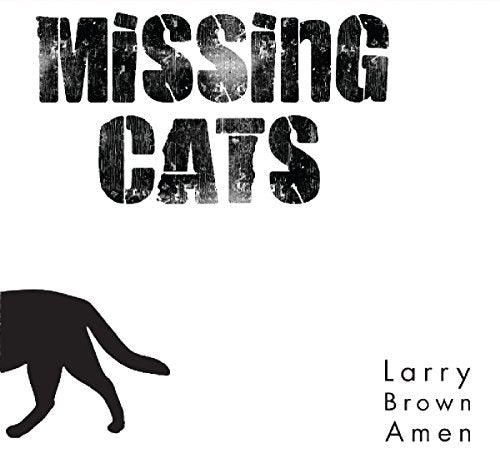 CD cover for “Missing Cats” by Larry Brown Amen, with cat silhouette.
