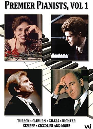 DVD cover featuring portraits of four classical pianists.