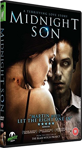 DVD cover for "Midnight Son" featuring a couple in a dark, dramatic embrace.