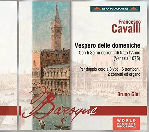CD cover for Francesco Cavalli’s "Vespero delle Domeniche" with Venice scene.