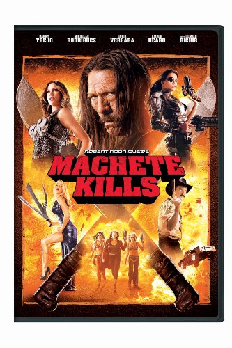 Machete Kills" DVD cover featuring Danny Trejo and Michelle Rodriguez with weapons.