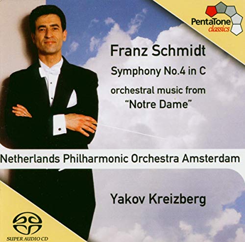 CD cover featuring conductor Yakov Kreizberg and text for Franz Schmidt’s symphony.