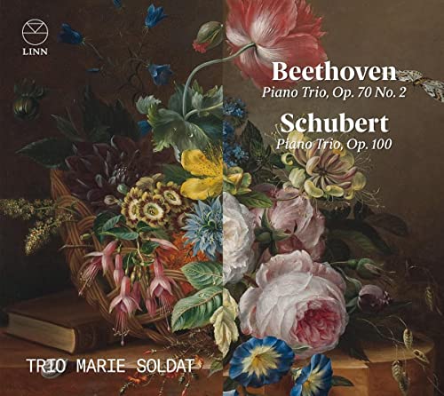 CD cover with floral still life painting, featuring Beethoven and Schubert.