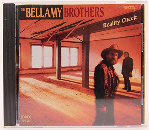 CD cover for “Reality Check” by The Bellamy Brothers, featuring two men.