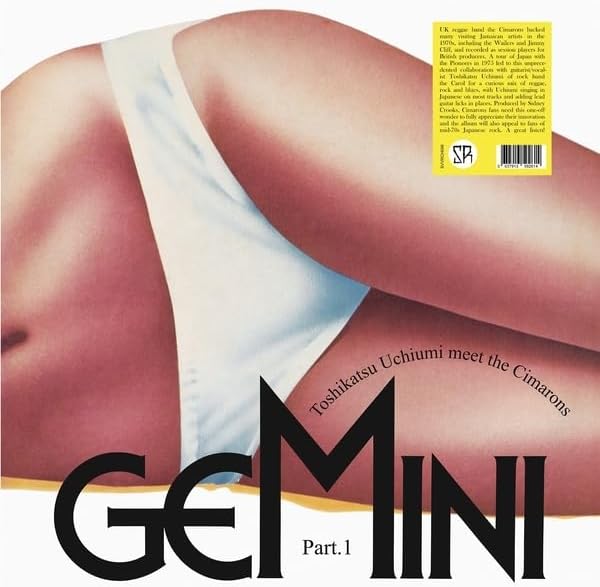 Vinyl record cover with a close-up of skin and bold “Gemini” text.