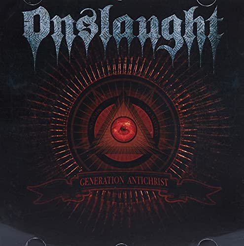 CD cover for Onslaught’s “Generation Antichrist” featuring an eye within a triangle.