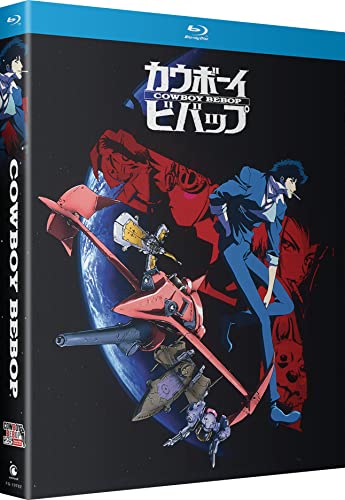 Cowboy Bebop Blu-ray case featuring Spike Spiegel and the spaceship Bebop.