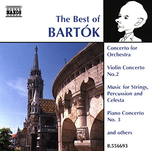 CD cover for “The Best of Bartók” featuring a building and portrait.