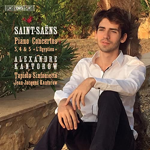 CD cover featuring pianist Alexandre Kantorow in a white shirt.