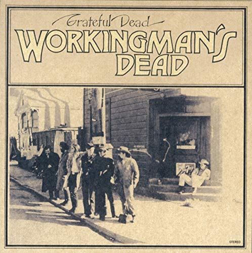 Grateful Dead “Workingman’s Dead” vinyl album cover with a sepia-toned street scene.