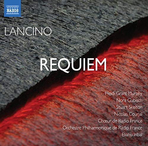 CD cover for “Requiem” by Lancino, featuring a dramatic, split-tone image.