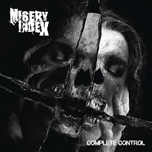 Album cover for Misery Index’s “Complete Control” featuring a fractured skull.