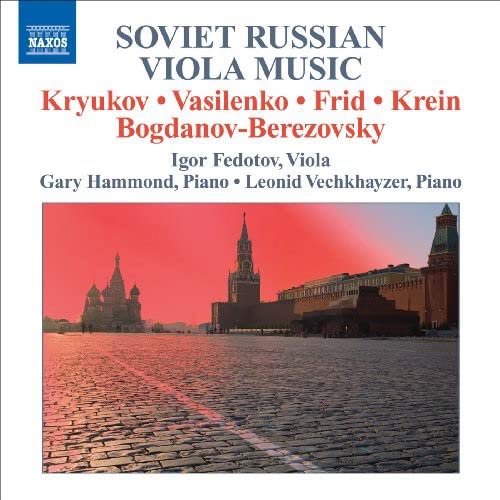 CD cover for "Soviet Russian Viola Music" featuring St. Basil's Cathedral.