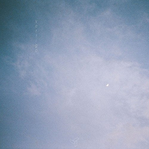 Album cover: cloudy blue sky with text “vertigo” and a crescent moon.