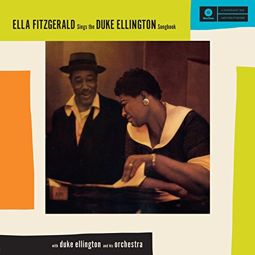 Ella Fitzgerald and Duke Ellington album cover with colorful geometric shapes.