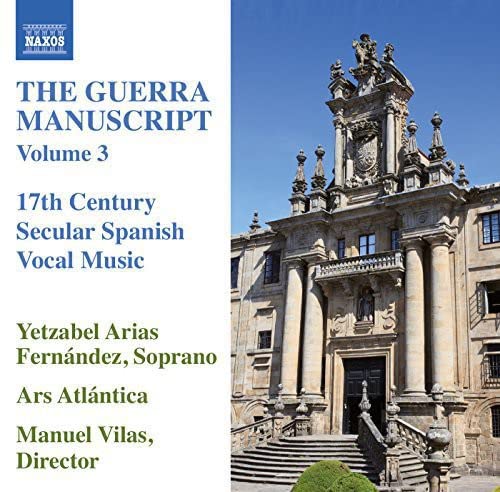 CD cover featuring a baroque building and text: "The Guerra Manuscript Volume 3".