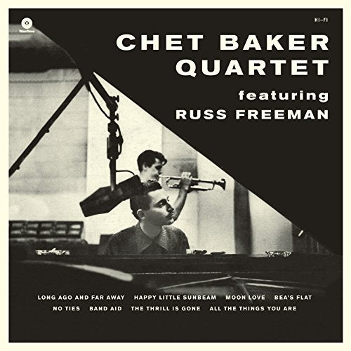 Black and white album cover featuring Chet Baker playing trumpet and Russ Freeman playing piano.