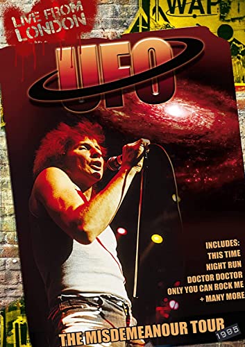 DVD cover for UFO's "Live From London" concert, 1985.
