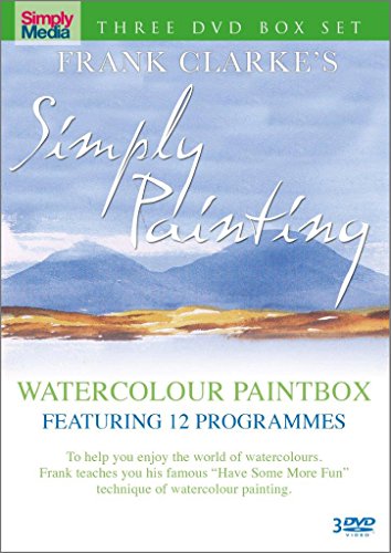 Frank Clarke Simply Painting watercolour DVD box set featuring a landscape painting.