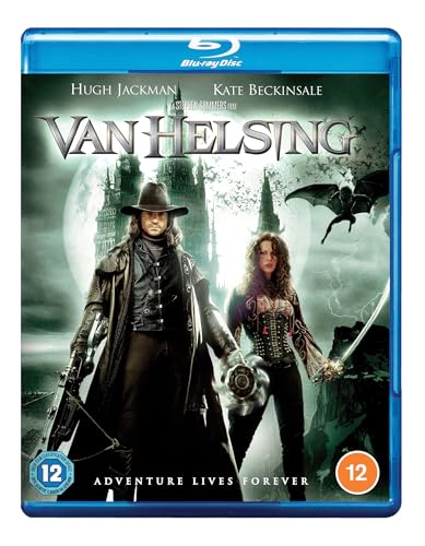 Van Helsing" Blu-ray cover featuring Hugh Jackman and Kate Beckinsale, with a bat.