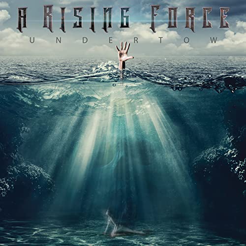 CD cover: person sinking in ocean with light rays above.